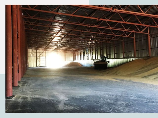 Строительство зернохранилищ в Белове