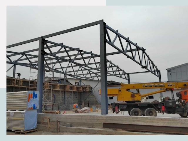 Строительство цехов в Белове