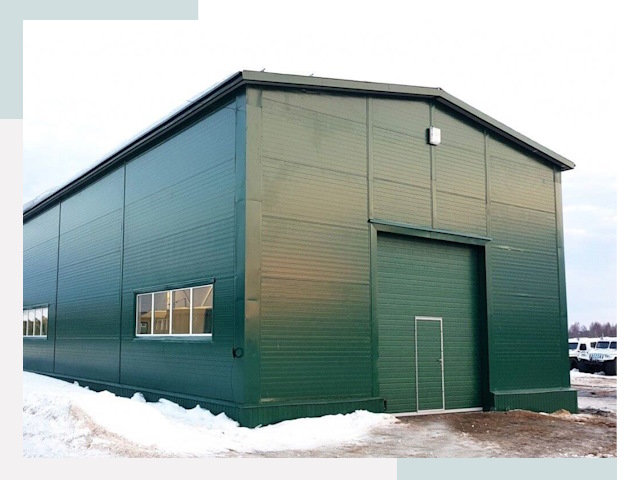 Двускатные ангары в Белове