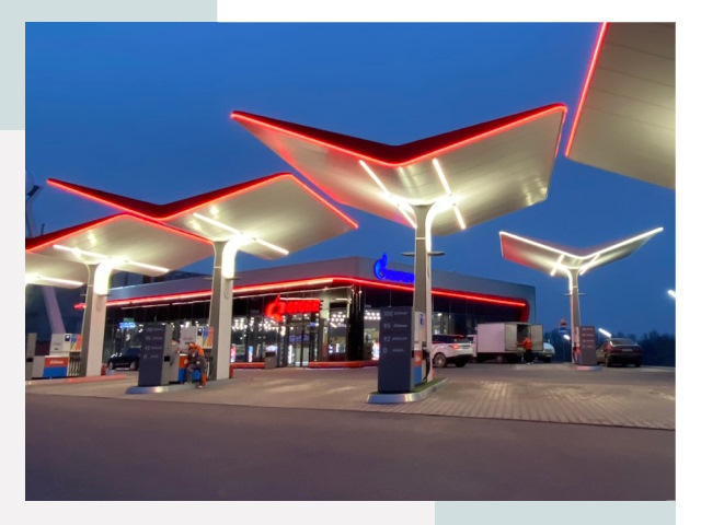 Навесы для АЗС в Белове