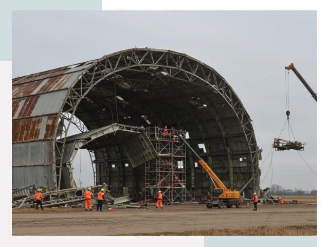 Демонтаж ангаров в Белове