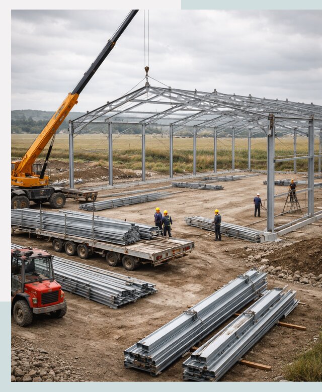 Строительство ангаров для сельхозтехники в Белове под ключ